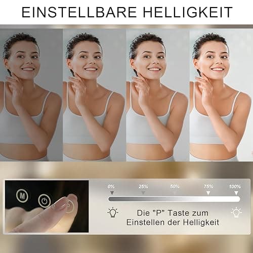 baklon Schminkspiegel mit Beleuchtung,Hollywood Spiegel mit LED Licht Dimmbar Kosmetikspiegel 3 Modi,80 x 60 cm Vanity Spiegel Tischspiegel mit USB für Schlafzimmer Schminktisch thumbnail 4