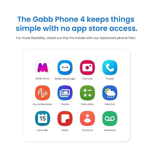 Gabb Phone 4: The Perfect First Phone for Kids - Safe Apps, No Social Media/Internet Browser, GPS Tracking, Parental Controls, Talk & Text, 30 Activation Fee thumbnail 4
