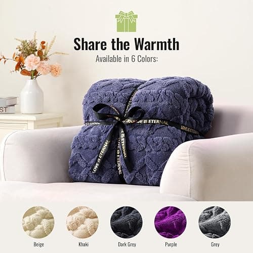 Uttermara Weighted Blanket for Adults Queen Size 15lbs 60x80 inches, Dual Sided Soft Jacquard Sherpa Weighted Blankets, Thick Heavy Blanket for Sleeping and Calming, Navy Blue thumbnail 6