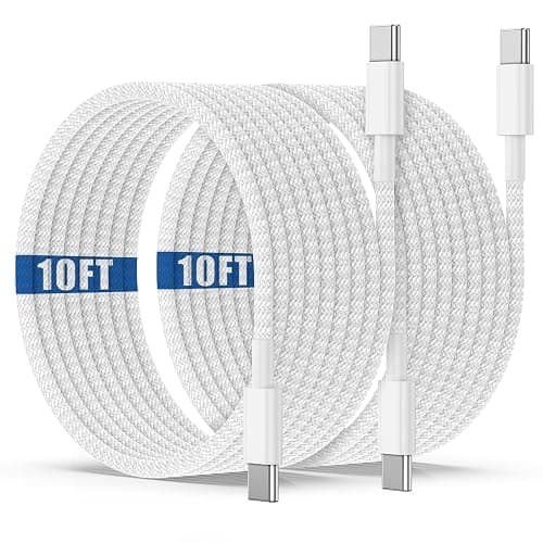 USB C to C Charging Cable 10ft, 60W Fast Type C to C Charger Cord Long for Apple iPhone 17 Pro Max/17 Air/16 Pro Max/15 Plus, MacBook Pro 2021/2020/2019,iPad 12.9/11 inch/Mini/Air 5/4,Samsung Galaxy thumbnail 8