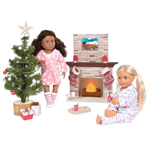 Our Generation – 18-inch Doll Accessories – Dollhouse Furniture – Fireplace & Christmas Tree – Holiday Decor Set – Pretend Play 3+ Years – Holiday Celebration thumbnail 6