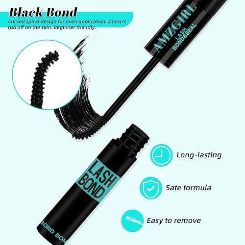 Lash Bond and Seal Waterproof,Eyelash Extension Glues for Lash Clusters,Lashes Glue Long Lasting Eyelashes Glue and Lock for DIY Lash Extensions Super Strong Hold 72 Hours at Home thumbnail 3