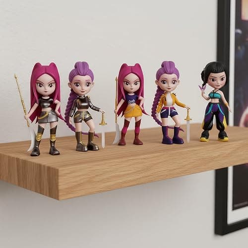 Metaparty K-pop De-mon Hunters Figures, Toy Model Set for Hunters Fans Birthday Desktop Gifts, Huntr Figure Desktop Decorations Birthday Party Supplies (C3-6Pcs) thumbnail 4