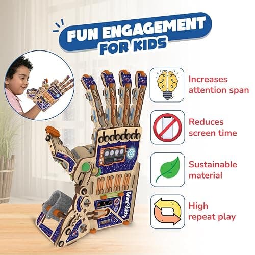 Smartivity DIY Robotic Mechanical Hand STEM Toy for Kids 8-14 Years Old | Parents Choice Award Winner I Birthday Gift for Kids | Engineering Kit for 8, 9, 10, 11, 12, 13, 14 Years Old Boys & Girls thumbnail 2
