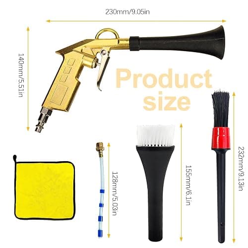 QZQUFJ Air Compressor for Car Detailing Detailing Tool, High Pressure Air Gun Dry Cleaning Tool Kit, Air Gun, Car Clean Gun, Cleaning Gun, for Car Dry Cleaning thumbnail 2