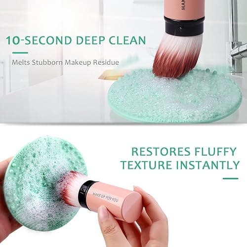 Norate Makeup Brush Cleaner, Make Up Brush Cleaner Solution + Makeup Brush Cleansing Pad, Brush Cleaner Mat for Brushes, Deep Clean Shampoo, Gentle Formula Cruelty Free, 2 Piece Set thumbnail 2