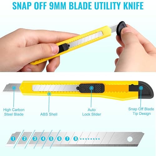 DIYSELF Exacto Knife Set, 2 Pcs Craft Knife with 40 Pcs Hobby Knife Replacement Blades, Hobby Knives Kit for Scrapbooking, Stencil, Fondant, Paper, Sharp Precision Knives for Art Carving thumbnail 4