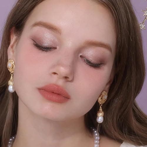 Flower Knows Little Angel 9-Color Eyeshadow Palette,Pink Beige Makeup Palette with 6 Matte + 3 Shimmer Shades,Blendable Smooth Cute Eye Makeup,0.37 Oz(01 Eden's Angel) thumbnail 5