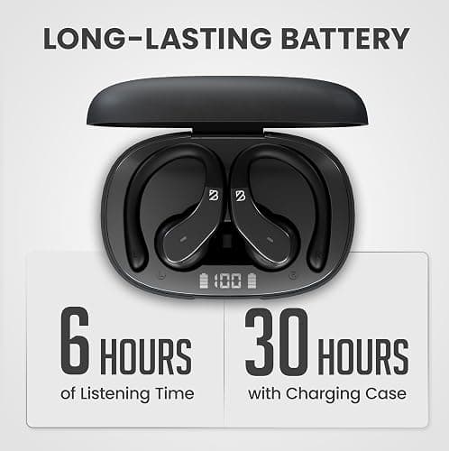 Back Bay Audio - Runner's Wireless Earbuds for Running, Gym Wrap Around Earbuds Bluetooth Headphones for Sports, Sport Running Headphones, Hook Over The Ear Buds, Wrap Around Earphones with Earhooks thumbnail 6