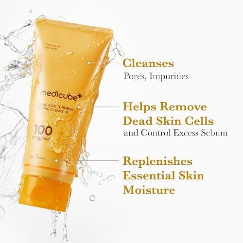 medicube Kojic Acid Turmeric Whip Cleanser | Daily Facial Cleanser for Brightening, Balancing Skin Tone & Texture | Fade Appearance of Uneven Patches & Ideal for Use After Spot Care | Korean Skincare thumbnail 5