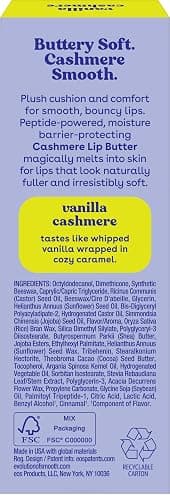 eos Cashmere Lip Butter - Vanilla Cashmere, Plumping Peptides, Smoothing, eos Lip Butter, Shea Butter, Lip Mask, Lip Moisturizer, Soft Lips, 0.35 fl oz thumbnail 10