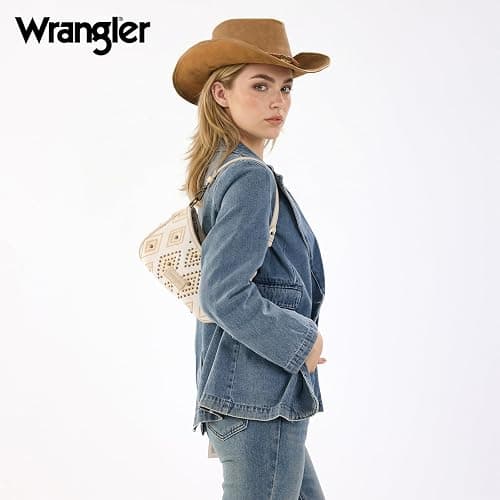 Wrangler Western Shoulder Bag for Women Aztec Crescent Clutch Hobo Bag With Detachable Pouch thumbnail 2