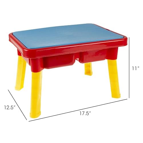 HEY! PLAY! Water Table with Lid and Toys - Playset with 2 Sensory Bins for Sand or Water - Toddler Activity Set for Beach, Backyard or Classroom thumbnail 2