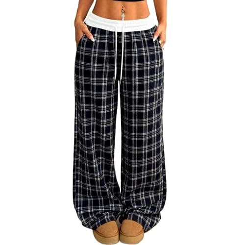 Plaid Goth Alt Pants Baggy Pants for Women Alt Clothing Alternative Clothing - Image 1