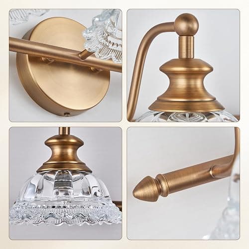 XIEDUN 37.4" Bathroom Light Fixtures 5 Lights Vanity Lighting Fixtures (Exclude G9 Bulb) Vanity Lights for Bathroom thumbnail 4