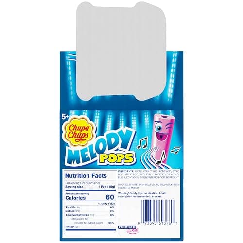 Chupa Chups Melody Pops, Assorted Flavors, Whistle Lollipops, Individually Wrapped Candy, 30 count thumbnail 4