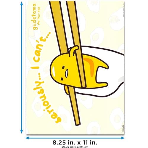 SANRIO Gudetama Posters for Room Decor - 12 Pc Bundle for Kids Teens Adults | 8.5" x 11" The Lazy Egg Wall Art Posters Set Plus Stickers - Gudetama Decorations for Bedroom, Party Decor thumbnail 3