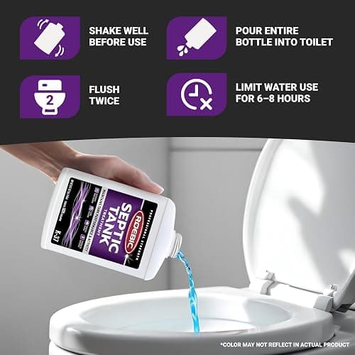 Roebic K-37-Q Septic Tank Treatment: Removes Clogs, Environmentally Friendly Bacteria Enzymes, Safe for Toilets, 32 Fl Oz - Lasts 1 Year, 32 Ounces thumbnail 3