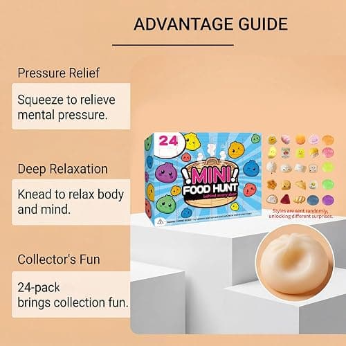 Advent Calendar, Anxiety Relief Fidget, Soft Squeeze Decompression Dough, Ideal For Adults & Teens, Fun Gifts For Stress-Free Moments (#01) thumbnail 4