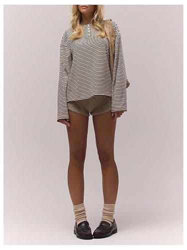 SOLY HUX Women's Striped Long Sleeve T Shirts Henley Tops Crew Neck Button Classic Tees Fall Clothes thumbnail 3