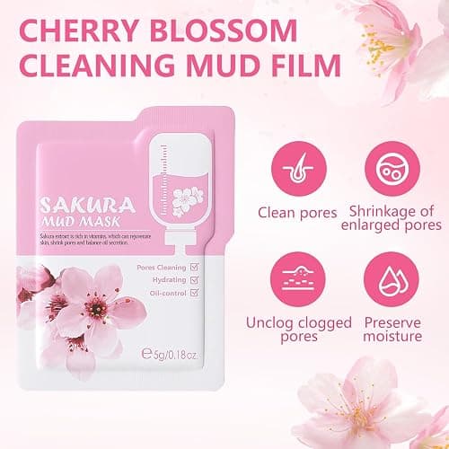 Asheyya Sakura Skincare Set & Kits, Skin Care for Teenage Girls, Skincare for Kids with Face Cream, Face Serum, Lip Mask, Sleep Mask, Eye Mask, Mud Mask(20 Pcs) thumbnail 6