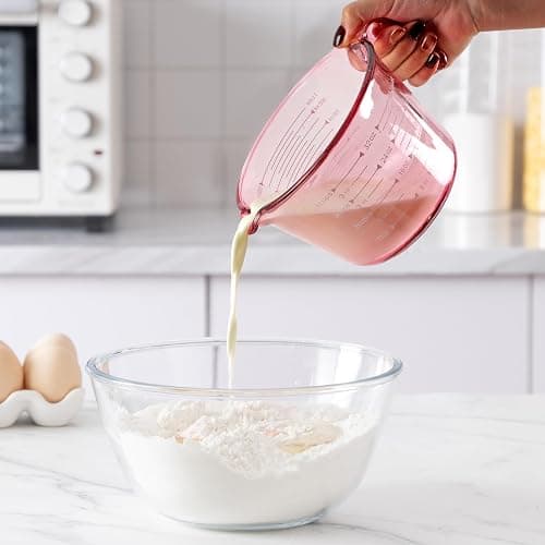 COOK WITH COLOR Glass Measuring Cups - Ideal for Cooking and Baking, Purple thumbnail 4