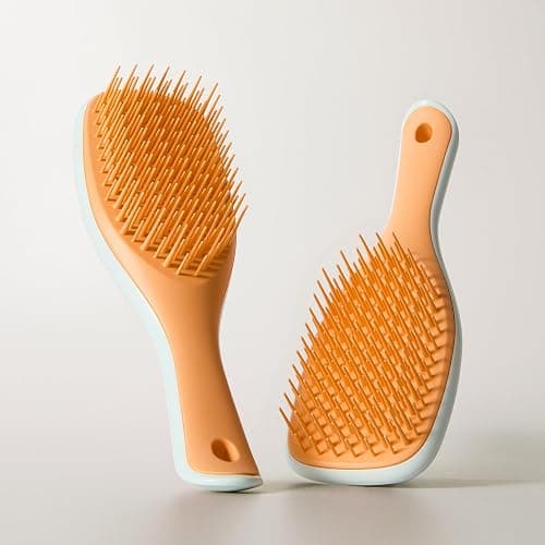 Tangle Teezer Ultimate Detangler Brush, Eliminates Knots & Reduces Breakage, Travel-Size Mini Hair Brush for Straight to Wavy Hair Types, Ice Blue & Sweet Orange thumbnail 10