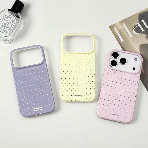 Reownest for iPhone 17 Pro Case,Cute Polka Dot Aesthetic Phone Cover-Pink | Simple Stylish,Soft TPU Shockproof Protective Phone Case,for Women Girls thumbnail 7