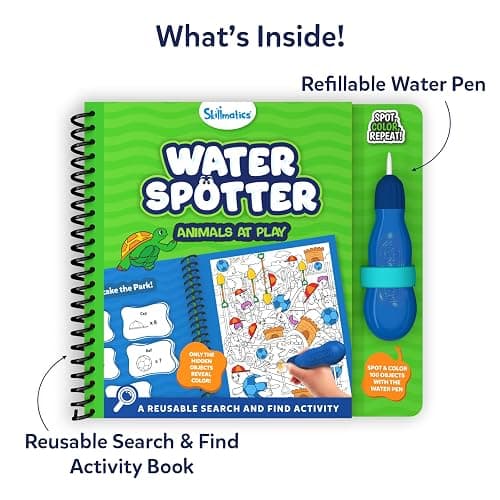 Skillmatics Reusable Search & Find Book - Water Spotter, Mess-Free, Fun Learning Activity, Animals, Travel Toy, Valentine’s Day Gifts for Boys & Girls Ages 4, 5, 6, 7, 8 thumbnail 3