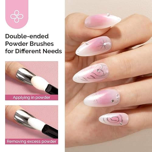 MelodySusie 4Pcs Chrome Nail Powder for Gel Nails, Aurora Fine Glitter Powder Mirror Effect Pigment Pearlescent Mermaid Pigment Pearl Glitter for Home DIY Salon Use thumbnail 6