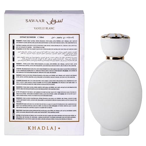 Khadlaj Sawaar Vanille Blanc – Vanilla, Sweet, Woody – Extrait de Parfum Long-Lasting Fragrance for Everyone, 3.4 Ounce / 100 ml thumbnail 3