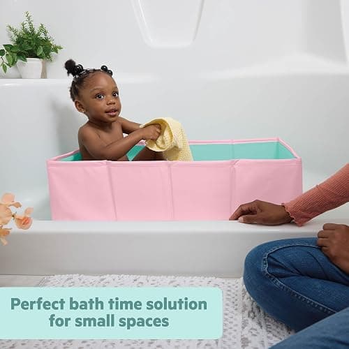 Disney Baby Minnie Mouse Tuckaway Toddler Folding Tub, Converts Shower to Bathtub, Folds to Store, Easy to Clean, Portable Baby Bathtub for Travel, 12M-5Y thumbnail 10