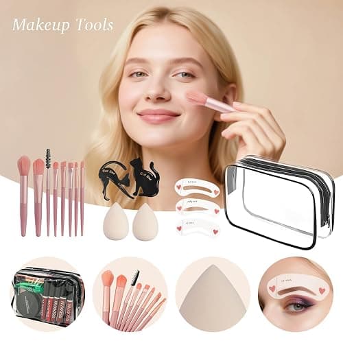 All in One Makeup Kit for Women Full Kit,Makeup Set for Women, Includes Eyeshadow Palette/Foundation/Lipstick/Eyeliner/Mascara/makeup Brush,Makeup Gift Set for Christmas & Birthday&Holiday&Everyday. thumbnail 6
