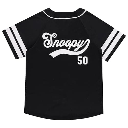 Peanuts Snoopy Baseball Jersey Mesh Button Down Baseball Jersey thumbnail 2