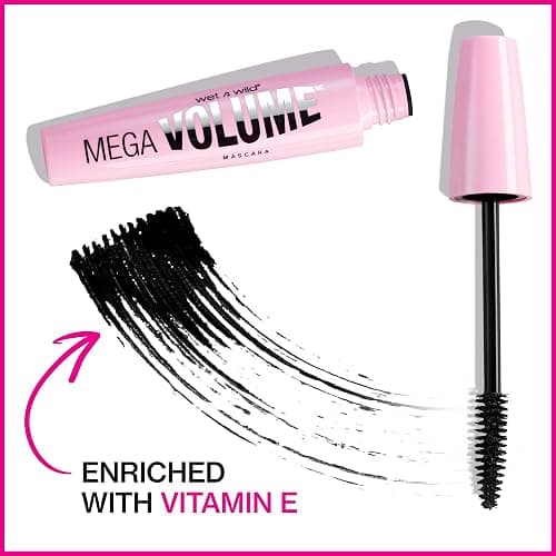 wet n wild Mascara Mega Volume - Volumizing, Waterproof, Smudge-Resistant, Cruelty-Free, Gluten-Free, Sulfate-Free & Vegan - Very Black thumbnail 5