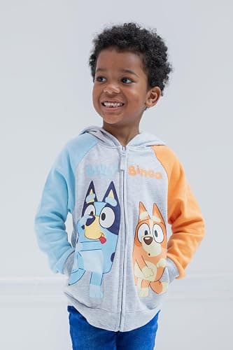 Bluey Fleece Zip Up Hoodie Toddler to Big Kid Sizes (2T - 10-12) thumbnail 2