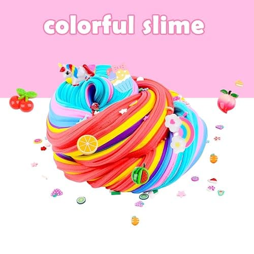 KelvSbem Butter Slime Kit, 68 Pack Mini Slimes for Kids Boys Girls, Colorful Scented Stretchy Non-Sticky Stress Relief Toy, Perfect Halloween Christmas Birthday Gift, Easter Basket Fillers thumbnail 5