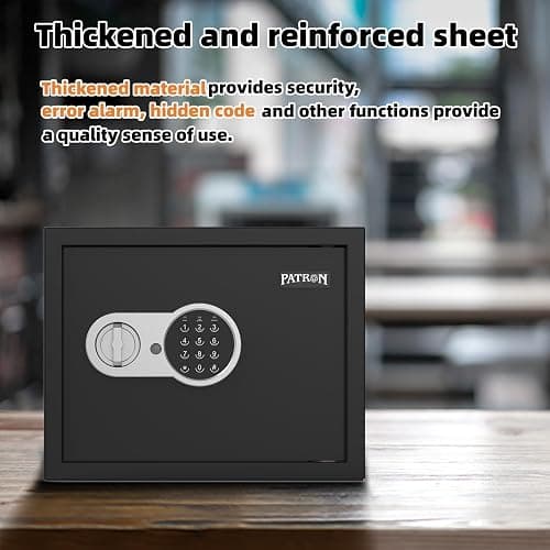 [ 1.2 Cu.ft. ]PATRON Fireproof Safe for Home,Digital Security Home Cabinet Safes for Money Cash Documents,Safe Box with Electronic Keypad,Removable Shelf for Office Business 1.2 Cu.ft. thumbnail 6