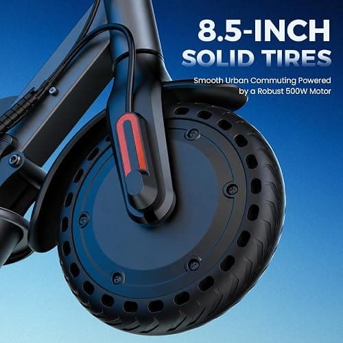 Oslich Electric Scooter Adults, 1000W/500W Motor, 28/21 Miles Max Range, 10''/8.5" Tires All Terrain, 25/21 MPH Top Speed, Lightweight Commuting E Scooter, Foldable for Adults Teens thumbnail 4