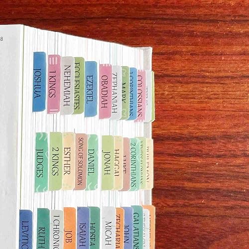 Laminated Bible Tabs, Reposition Large Print Stickers, Easy to Read and Apply Bible Tabs for Women and Man (Uniform) thumbnail 6