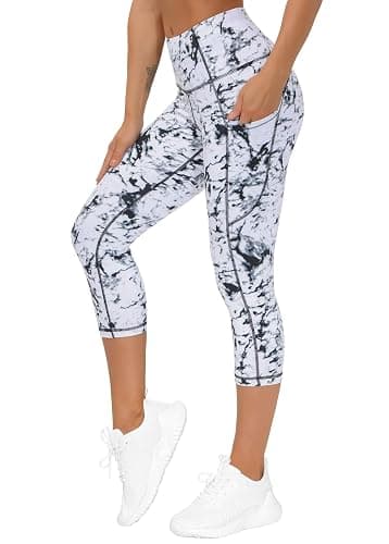 THE GYM PEOPLE Womens' Yoga Pants High Waist with Pocket Tummy Control - Image 1