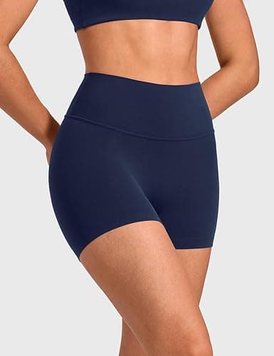 INGIA No Front Seam Biker Shorts 4''/ 6'' | High Waist, Running, Spandex, Yoga, Gym, Workouts Shorts, for Women thumbnail 3