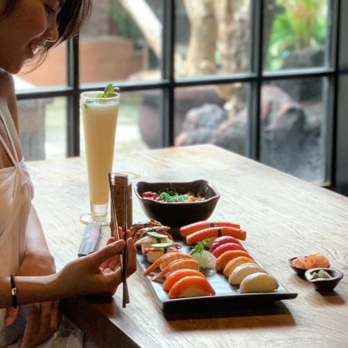 Luney Sushi Making Kit for Beginners, 18 in 1 Sushi Roller Maker Set | With Bamboo Rolling Mat, Bazooka, Chopsticks Holders, Rice Paddle, Avocado Slicer for Adults, Family, Friends, Home, Reusable thumbnail 4