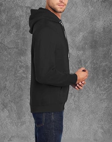 JustBlanks Mens Fleece Hoodie Long Sleeves Casual Pullover Hooded Sweatshirt with Kangaroo Pocket – Cozy Tall hoodies for men thumbnail 6