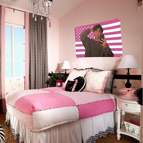 3x5 Ft Malachi Barton Flag,Pink american malachi barton flags Tapestry,Funny poster For College Dorm Room Decor,Outdoor Parties, Gift,Tailgates Yard,Poster for Bedroom Decoration,Four Brass Grommets thumbnail 7