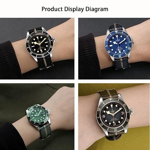 Nizonlaie Military Ballistic Nylon Watch Band Heavy Buckle 18mm 20mm 22mm 24mm Thick G10 Premium Nylon Watch Bands Smart Watch Replacement Band Strap for Men Women thumbnail 7