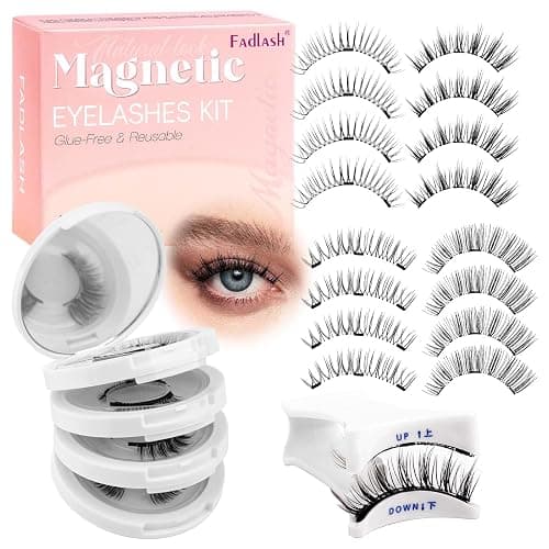 FADLASH Magnetic Eyelashes with Applicator 4 Pairs Magnetic Lashes Natural Look No Glue Needed Reusable Easy to Wear False Eyelashes (604+079+806+B7) thumbnail 8
