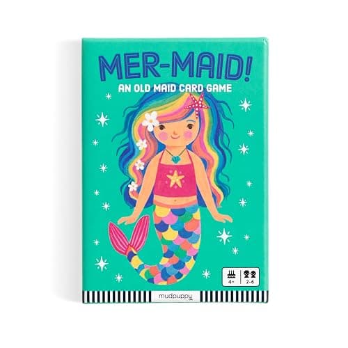 Mudpuppy MER-Maid! – Mermaid Version of Classic Kids Old Maid Card Game with Cute Illustrations of Mermaids for Children Ages 4 and Up, 2-4 Players thumbnail 4