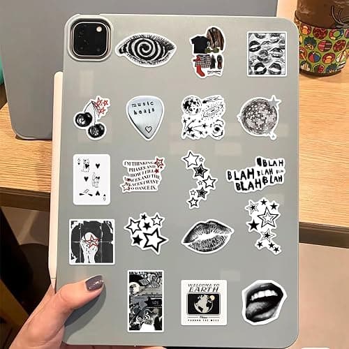 100pcs Y2K Downtown Girls Stickers Pack for Girls Women Kids Aesthetic Stickers for Water Bottles Laptop Phone Pink Aesthetic Preppy Stuff, Things, Inspirational Positive Motivational Decals (Black) thumbnail 7