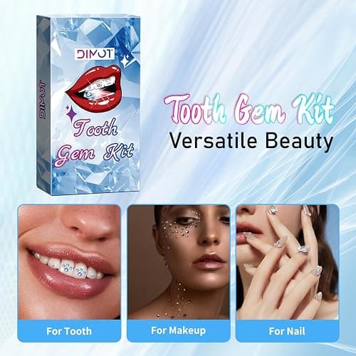 Tooth Gems Kit for Teeth Gems Kit with Light,190 Tooth DIY Gem Kit Tooth Jewelry Gems Kit 2025 New for Man&Women thumbnail 3